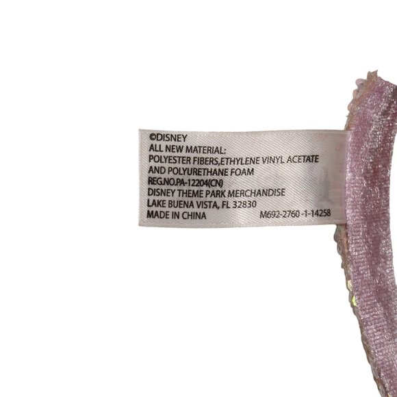 Disney Parks Resort Minnie Mouse Ears Fairy Wings Sequin Pink Purple Tulle Veil - Picture 6 of 8